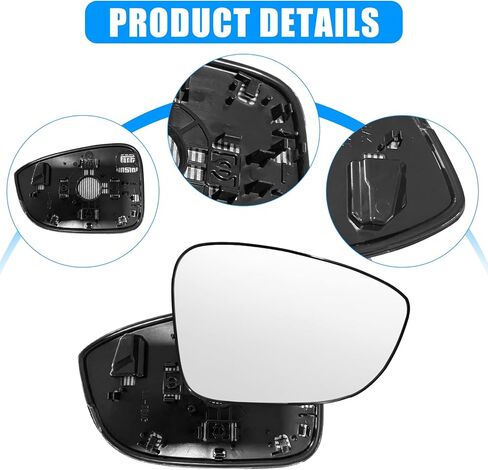 Compatible With Honda Accord 2018 2019 2020 2021 2022 Driver Left Side Mirror Glass Replacement, Heated Side Rearview Mirror with Backing Plate in Kuwait