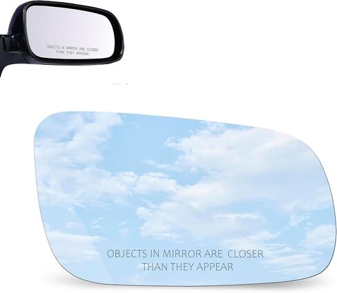 Mirror Glass Driver Left Side fit for 1998 1999 2000 2001 2002 2003 2004 2005 2006 Volkswagen Cabrio Golf Jetta Passat with Adhesive Flat No Backing Plate in Saudi Arabia