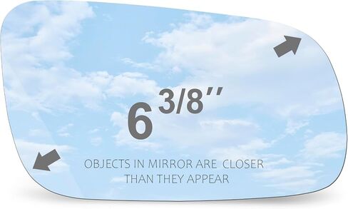 Mirror Glass Driver Left Side fit for 1998 1999 2000 2001 2002 2003 2004 2005 2006 Volkswagen Cabrio Golf Jetta Passat with Adhesive Flat No Backing Plate in Saudi Arabia