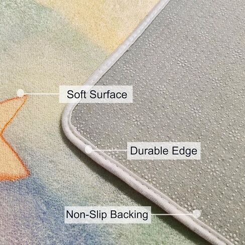 ABREEZE Kids Rug Play Mat Ultra Soft Rugs for Kids Room, 3.3'x5' Non Slip Cartoon Children Nursery Rug Baby Rug Area Rug Kids Carpet for Bedroom Decor Playroom Living Room in Kuwait