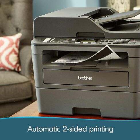 طابعة ليزر Brother MFC-L2820DW لاسلكية مدمجة أحادية اللون الكل في واحد مع النسخ والمسح الضوئي والفاكس، دوبلكس، أبيض وأسود | يتضمن تحديث الاشتراك التجريبي (1)، وAmazon Dash Replenishment جاهز in Saudi Arabia