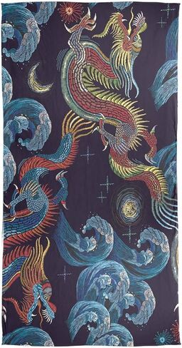 بارديك وشاح طويل خمر التنين الصيني خفيفة الوزن كبيرة الأوشحة الناعمة سيدة شال الشيفون الحرير التفاف in Kuwait