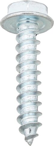 Small Parts 1016AW Steel Sheet Metal Screw, Zinc Plated, Hex Washer Head, Hex Drive, Type A, #10-12 Thread Size, 1" Length (Pack of 100) in Saudi Arabia