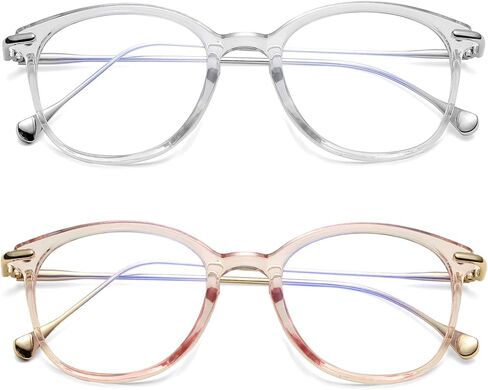 Retro Round Blue Light Blocking Glasses Circle Eyeglasses Frames for Women Men in Saudi Arabia