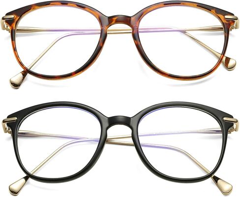 Retro Round Blue Light Blocking Glasses Circle Eyeglasses Frames for Women Men in Saudi Arabia