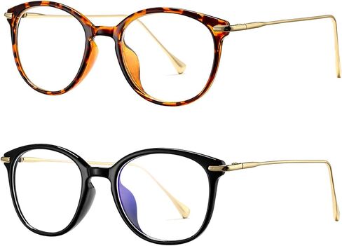 Retro Round Blue Light Blocking Glasses Circle Eyeglasses Frames for Women Men in Saudi Arabia