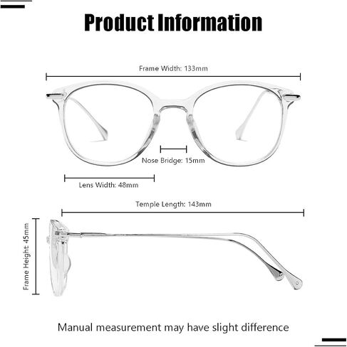 Retro Round Blue Light Blocking Glasses Circle Eyeglasses Frames for Women Men in Saudi Arabia