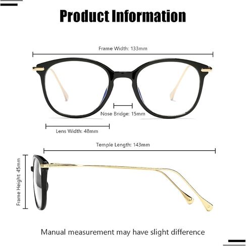 Retro Round Blue Light Blocking Glasses Circle Eyeglasses Frames for Women Men in Saudi Arabia