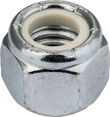 3/8-16 (100 Pack) Nylock Hex Nuts, Grade 2, Nylon Insert Locknut by Makers Bolt in Saudi Arabia