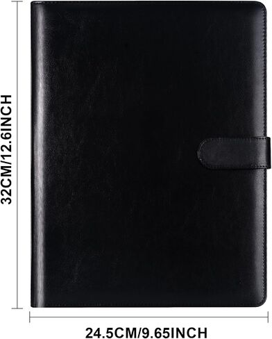 Clipboard Portfolio Meeting Record Manual Faux Leather Storage Clipboard with Cover for Size A4 Writing Pad,Phone Pocket & Business Card Holder, Used for Business Office,Meeting etc. (Coffee Color) in Saudi Arabia