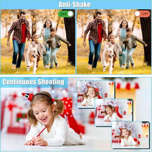 2.7K Digital Camera AiTechny Vlogging Camcorder 44MP Kids Camera, Video Cameras 16X Digital Zoom Compact Camera, Rechargeable Mini Camera for Kids Beginners, Birthday Gifts, Black in Saudi Arabia