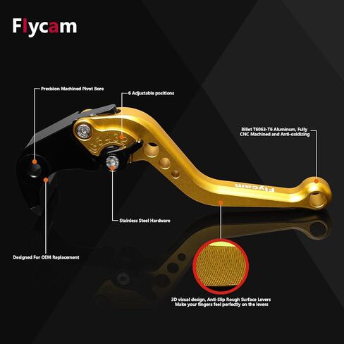 SunPower Motorcycle Brake Clutch Levers Adjustable CNC Aluminum Handles Lever Compatible with Yamaha MT-07 2014-2020 FZ8 FZ6R 2009-2015 FZ-07 FZ1 FAZER FJ09 XJ6 Diversion XSR900 700 ABS MT-09 FZ10 in Kuwait