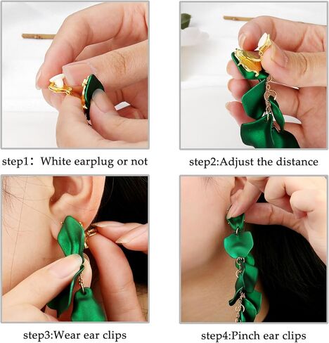 Orange Clip on Earrings as Flower Earrings for Women,Long Dangle Earrings for Women Statement Earrings as Rose Orange Earrings for Girls,Vintage Earrings Halloween Earrings Trendy 2023 in Kuwait