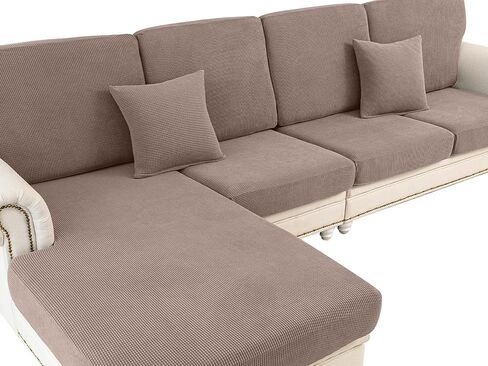 Couch Cushion Cover Seat Cushion Cover Stretch Armchair Cover Separate Sectional Sofa Slipcovers Furniture Protector(1 Piece for Seat or Sofa Backrest, Black) in Saudi Arabia
