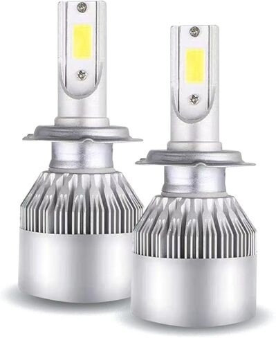 2 قطعة لمبة أمامية LED H11، H11/H8/H9 سيارة C6 LED استبدال ضوء الضباب، 6000K 3800LM 36W مصابيح أمامية فائقة السطوع وعالية منخفضة الشعاع (أبيض) in Kuwait