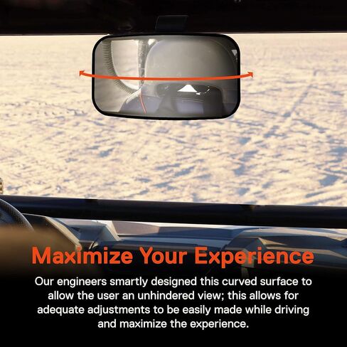 مرآة رؤية خلفية محدبة مقاس 8 × 4.5 بوصة من TRUE MODS لـ UTV ATV [1.5 بوصة/1.75 بوصة/2 بوصة مشبك قضيب لف] [رؤية واسعة] [زجاج مقاوم للكسر] مرآة رؤية جانبية للرؤية الخلفية لـ Polaris RZR Can-Am Kawasaki Honda in Kuwait