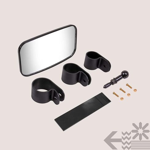 مرآة رؤية خلفية محدبة مقاس 8 × 4.5 بوصة من TRUE MODS لـ UTV ATV [1.5 بوصة/1.75 بوصة/2 بوصة مشبك قضيب لف] [رؤية واسعة] [زجاج مقاوم للكسر] مرآة رؤية جانبية للرؤية الخلفية لـ Polaris RZR Can-Am Kawasaki Honda in Kuwait