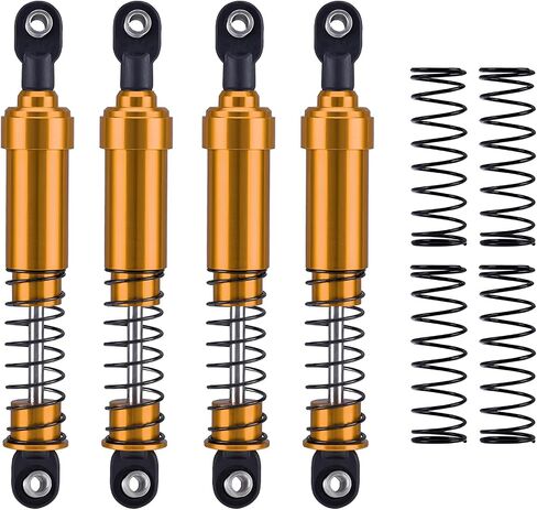 AMK 1/10 RC Crawler Shocks, 4Pcs 105mm Aluminum Big Bore RC Shocks with Oil Filled RC Crawler Shocks for 1/10 RC Crawler Axial SCX10 Capra D90 Gspeed V4 Element TRX4 Upgrades (Red 105mm 4Pcs) in Saudi Arabia