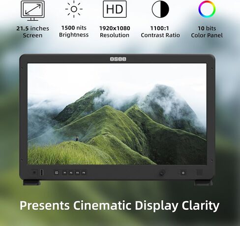Osee Mega 22S 22 بوصة فائقة السطوع HDR مراقبة الإنتاج الميداني VMKit مع لوحة بطارية Sunhood Cstand محول قالب رغوة مخصص in Kuwait
