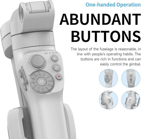 مثبت جيمبال للهواتف الذكية، جيمبال هاتف ثلاثي المحاور لفيديو VLOG/TIK Tok/YouTube، مثبت محمول محمول لأجهزة Android وiPhone، لهاتف iPhone 15/15 Pro Max/14/14 Pro Max Feiyu Vimble 3SE in Kuwait