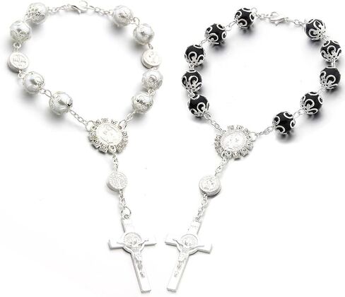 مسبحة متقاطعة معلقة لمرآة السيارة - 2 حزمة من ملحقات تعليق مرآة الرؤية الخلفية للسيارة، صليب للملحقات الداخلية للسيارة، مرآة الرؤية الخلفية التلقائية ديكور معلق in Kuwait