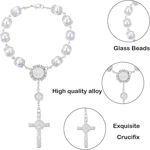 مسبحة متقاطعة معلقة لمرآة السيارة - 2 حزمة من ملحقات تعليق مرآة الرؤية الخلفية للسيارة، صليب للملحقات الداخلية للسيارة، مرآة الرؤية الخلفية التلقائية ديكور معلق in Kuwait