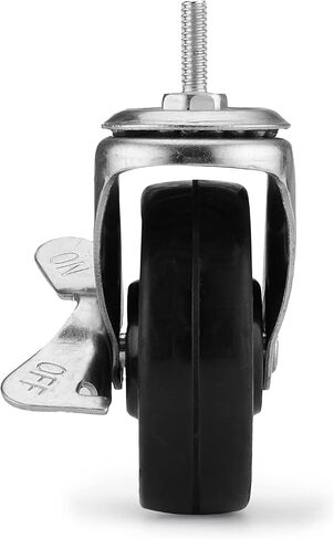 3-Inch Casters for Shelf Unit, Set of 4,Threaded Stem 1/4",5/16",3/8" Stem All Include,Universal for All Kinds of Shelving Unit in Saudi Arabia