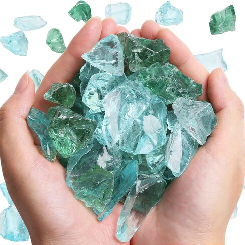 Sea Glass Bulk for Crafts, Approx 16 oz Seaglass Pieces Decor, Bulk Crushed Glass for Beach Wedding Aquarium Vase Fillers in Kuwait