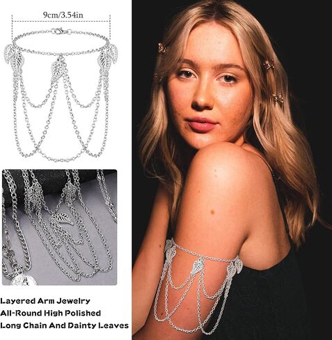 ORAZIO سلاسل الجينز البطن الخصر سلسلة مثير حزام السراويل سلسلة الفضة مطلية بالذهب سلسلة الجسم للنساء العقلية فراشة القلب جيب المحفظة سلسلة مجوهرات ثعبان الساق سلسلة متعددة الطبقات قابل للتعديل الذراع الكفة in Kuwait