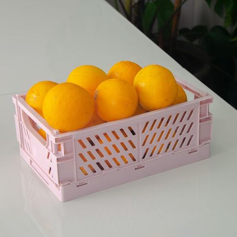 monomono 5-Pack Plastic Baskets for Organizing, Collapsible Folding Crates for Storage and Organization, Bathroom Storage (Multicolor, 9.8x6.5x3.8 in) in Saudi Arabia