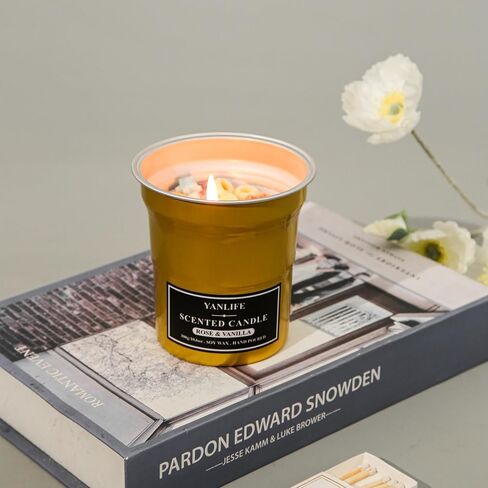 Scented Candles | Vanilla Candle | Rose Candle | Soy Candles | Aromatherapy Candle | Candles Clearance | Scented Candles for Mothers Day Gifts, Birthday, Anniversary | 11.5 oz 80 Hour Burning in Saudi Arabia