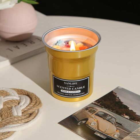 Scented Candles | Vanilla Candle | Rose Candle | Soy Candles | Aromatherapy Candle | Candles Clearance | Scented Candles for Mothers Day Gifts, Birthday, Anniversary | 11.5 oz 80 Hour Burning in Saudi Arabia