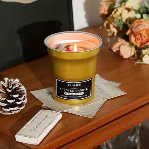Scented Candles | Vanilla Candle | Rose Candle | Soy Candles | Aromatherapy Candle | Candles Clearance | Scented Candles for Mothers Day Gifts, Birthday, Anniversary | 11.5 oz 80 Hour Burning in Saudi Arabia