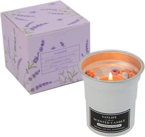 Scented Candles | Vanilla Candle | Rose Candle | Soy Candles | Aromatherapy Candle | Candles Clearance | Scented Candles for Mothers Day Gifts, Birthday, Anniversary | 11.5 oz 80 Hour Burning in Saudi Arabia