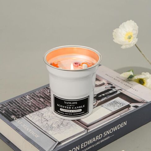 Scented Candles | Vanilla Candle | Rose Candle | Soy Candles | Aromatherapy Candle | Candles Clearance | Scented Candles for Mothers Day Gifts, Birthday, Anniversary | 11.5 oz 80 Hour Burning in Saudi Arabia