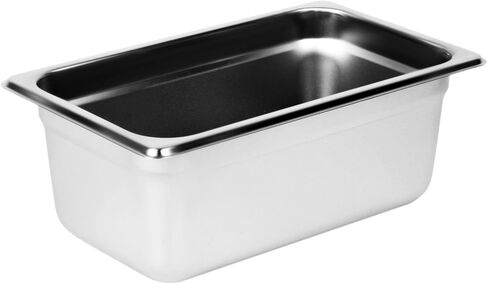 Thunder Group STPA2144 Steam Table Pan, 1/4 Size, 4" deep, Anti-jam, 22 Gauge, 18/8 Stainless Steel, NSF (Made in China), Pack of 12 in Saudi Arabia