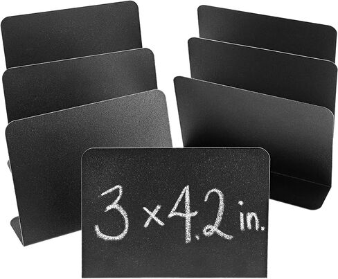 Juvale 8-Pack Mini Metal Chalkboard Stands - Erasable Signs for Tables, Weddings, and Parties, 3 x 4 Inches in Saudi Arabia