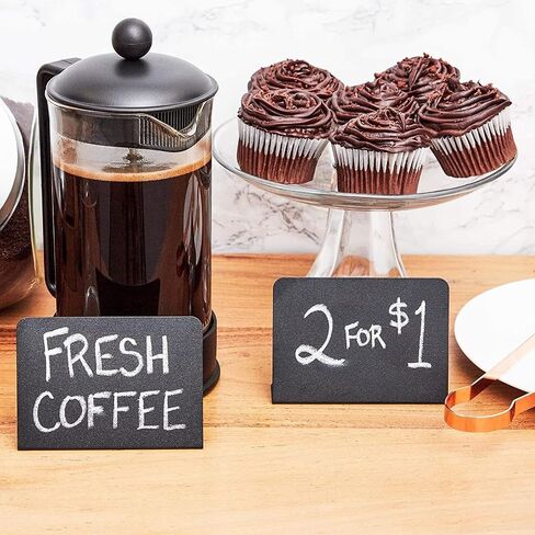 Juvale 8-Pack Mini Metal Chalkboard Stands - Erasable Signs for Tables, Weddings, and Parties, 3 x 4 Inches in Saudi Arabia