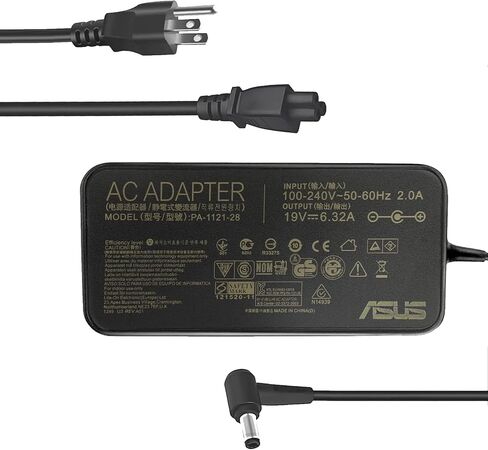 120W AC Charger Fit for Asus ROG GL551J GL552VW GL553V GL752VW GL753VE N550JK N550JX ZX53VW FX53VD G56JK N56JR VivoBook Q550L X550 X750J X750JA PA-1121-28 Gaming Laptop Power Adapter in Saudi Arabia