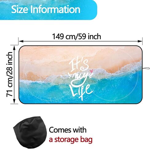 Car Windshield Sun Shade, Beautiful Printed Foldable Wear-Resistant Cars Window Shades Visor Shield Blocks UV Rays Sun Protection, Automotive Interior Portector for Small Sedans & SUVs & Hatchbacks in Kuwait