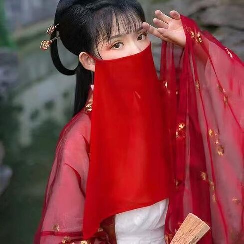 Rhinestone Tassels Face Veil Ear-hanging Mask Belly Dancing Veil Ancient Chinese Princess Hanfu Accessories in Saudi Arabia