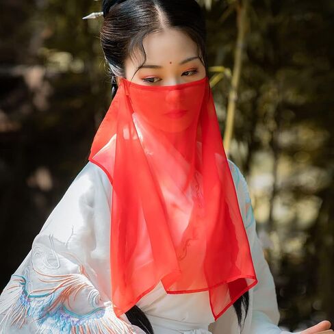 Rhinestone Tassels Face Veil Ear-hanging Mask Belly Dancing Veil Ancient Chinese Princess Hanfu Accessories in Saudi Arabia