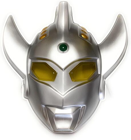 قناع الترامان تارو السعيد لزي عيد الميلاد، أقنعة تنكرية نصف وجه للشخصية، فضي، مجاني in Kuwait