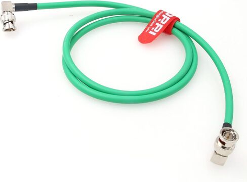 كابل DRRI Canare12G-SDI 4K UHD من الزاوية اليمنى BNC إلى الزاوية اليمنى BNC لشاشة الفيديو (1 متر، أخضر) in Kuwait