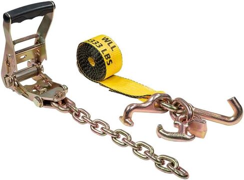 Mytee Products (4 Pack) 2" Chain Ratchet Straps w/RTJ Tie Down Roll Back Tow Truck Car Hauler in Saudi Arabia