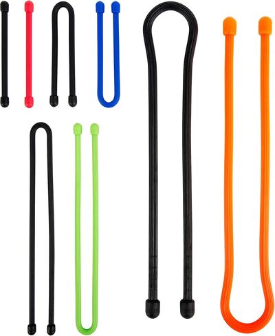 Nite Ize Original Gear Tie - Assorted Length Reusable Rubber Twist Tie - Reusable Gear Ties - Electric Cord Organizers - Twist Ties for Cords - Reusable Zip Ties - Assorted Colors & Sizes, 8 Pack in Saudi Arabia