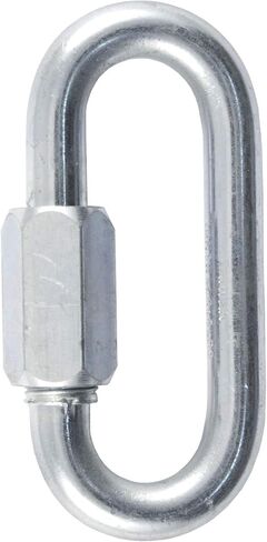CURT 82931 Threaded Quick Link Trailer Safety Chain Hook Carabiner Clip, 7/16-Inch Diameter, 13,200 lbs Break Strength, CLEAR ZINC in Saudi Arabia