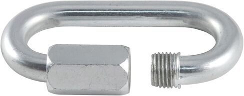 CURT 82931 Threaded Quick Link Trailer Safety Chain Hook Carabiner Clip, 7/16-Inch Diameter, 13,200 lbs Break Strength, CLEAR ZINC in Saudi Arabia