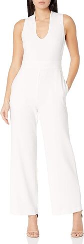 Vince Camuto womens Scoop Neck Crepe Jumpsuit in Saudi Arabia