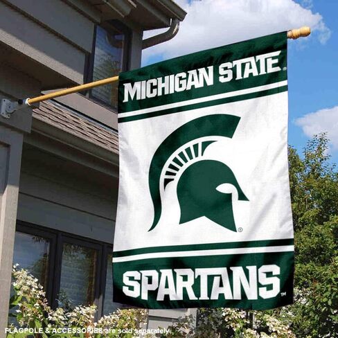 College Flags & Banners Co. Michigan State Spartans Two and Double Sided House Flag in Saudi Arabia